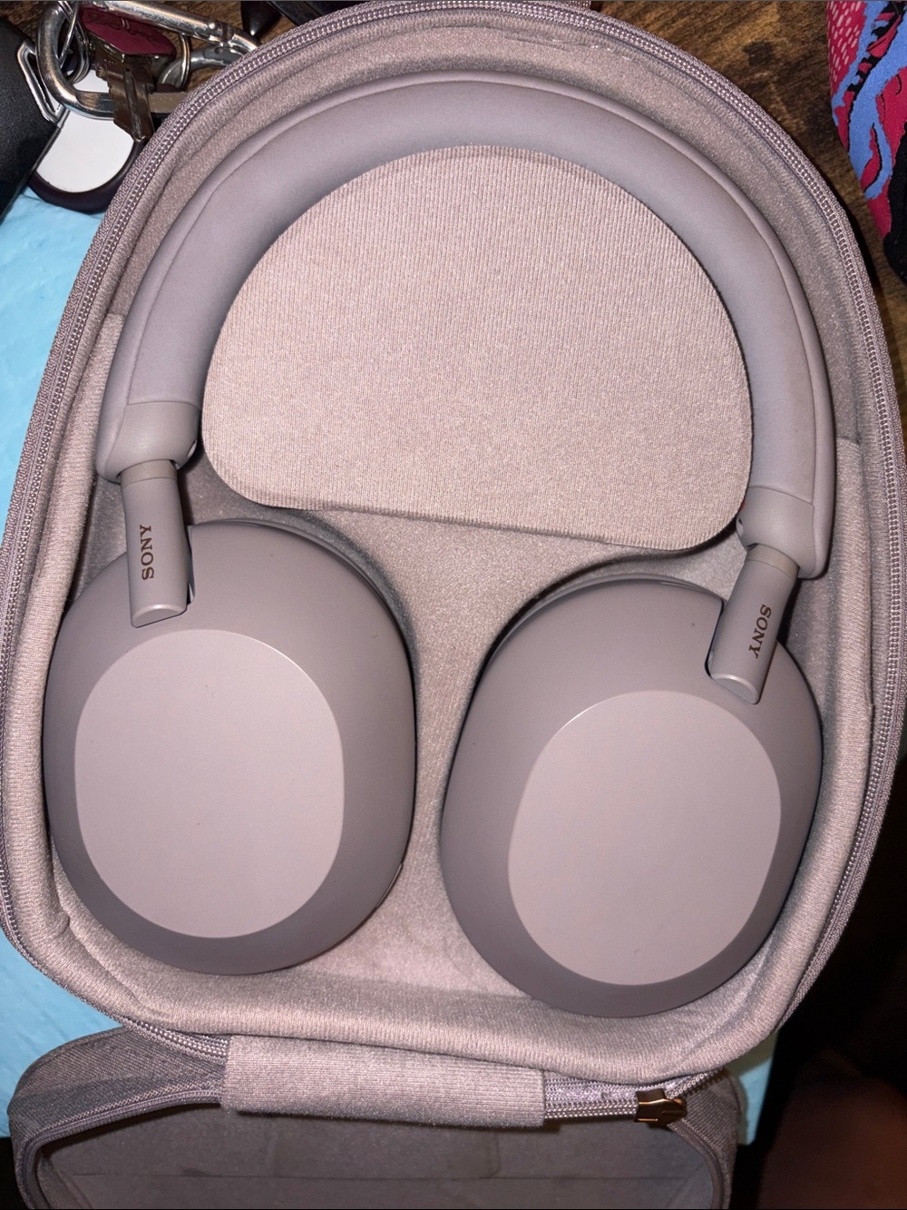 Sony Over-Ear Wireless Headphones — Taupe Gray